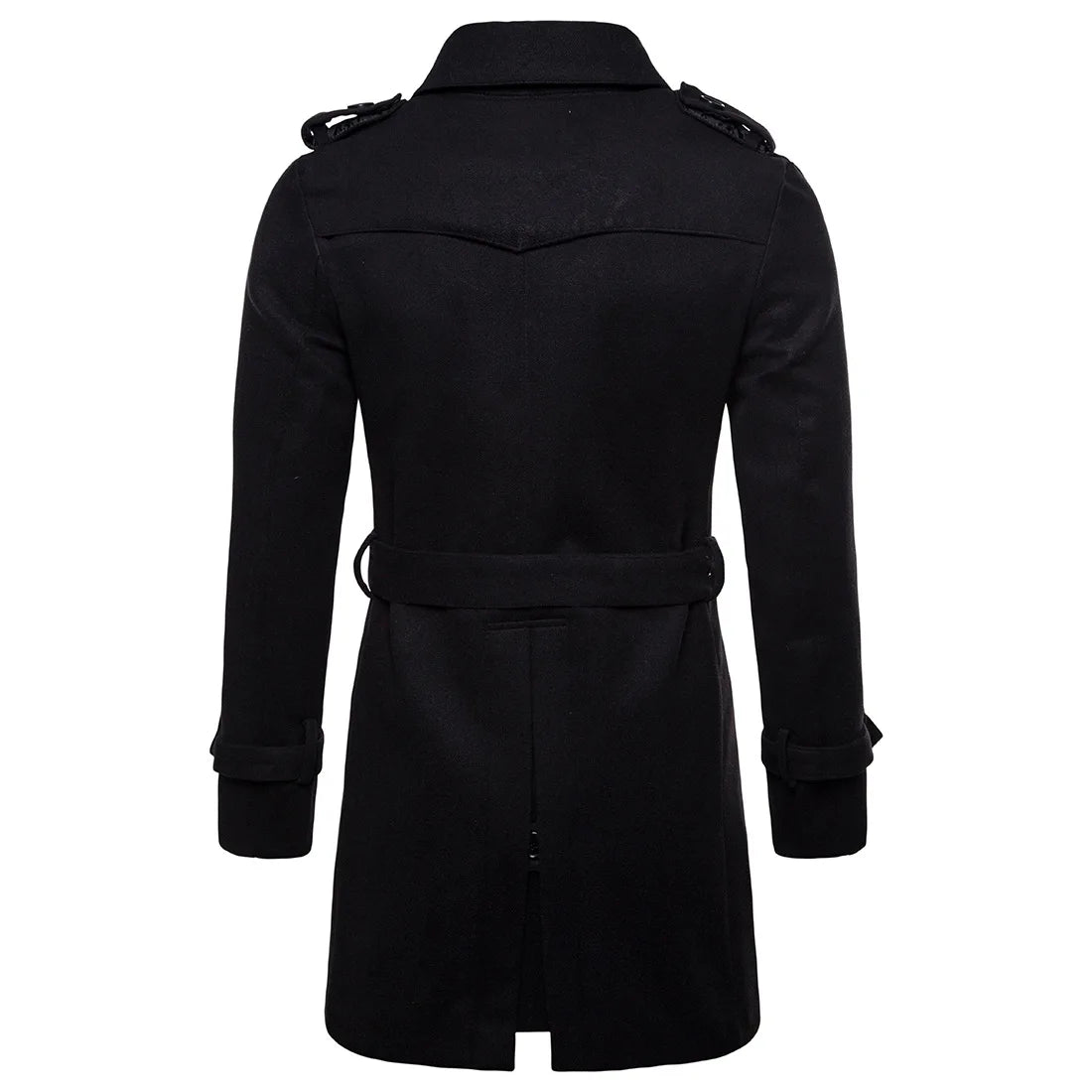 Mens Overcoat Trench Coats Winter Male Pea Coat with Belt Double Breasted Men Wool & Blends Coat Jacket Brand Clothing W10