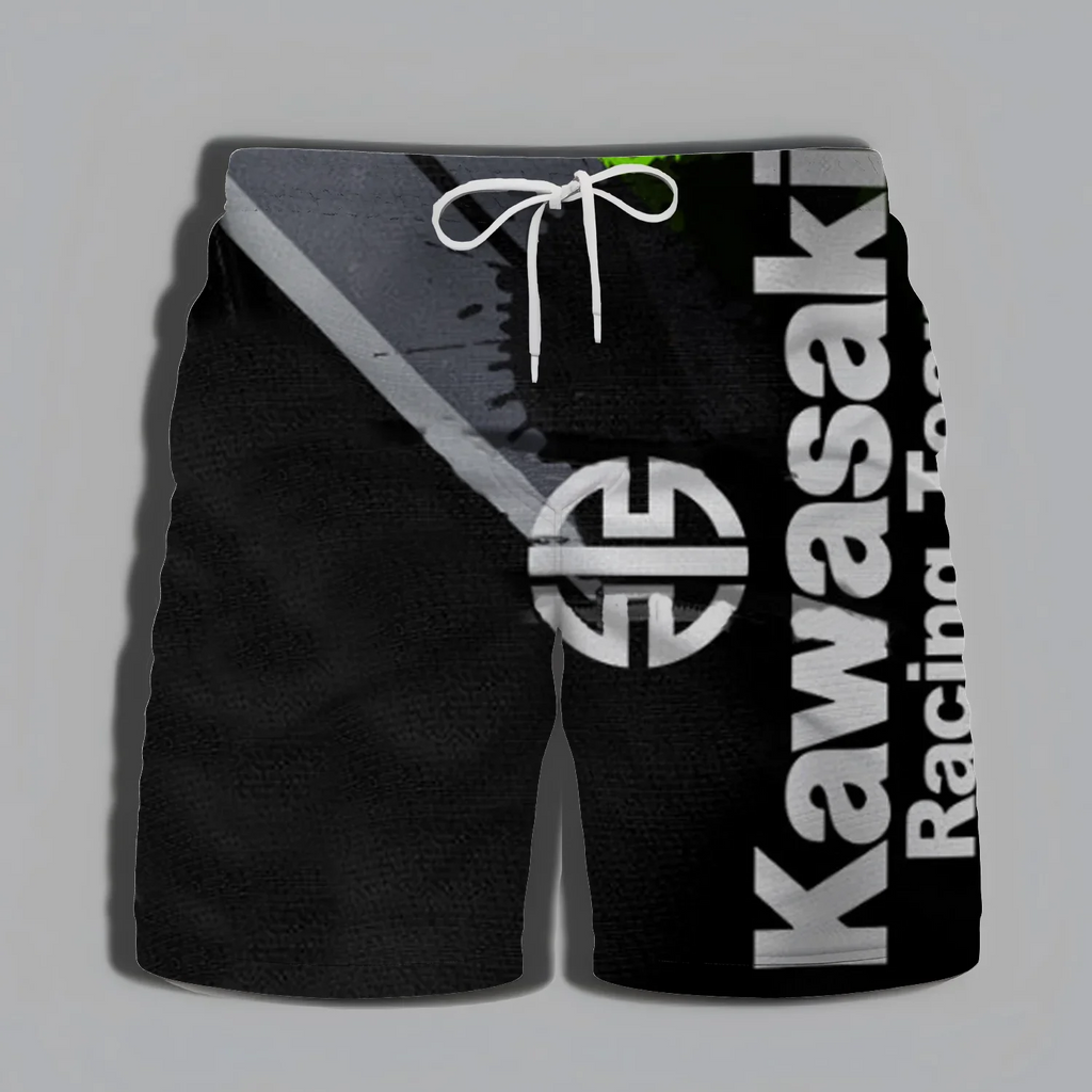 Kawasaki Adventure Men's Shorts High Quality 2025 New Product Quality Men's Motorcycle Men's Street Gym Sportswear Summer Beach