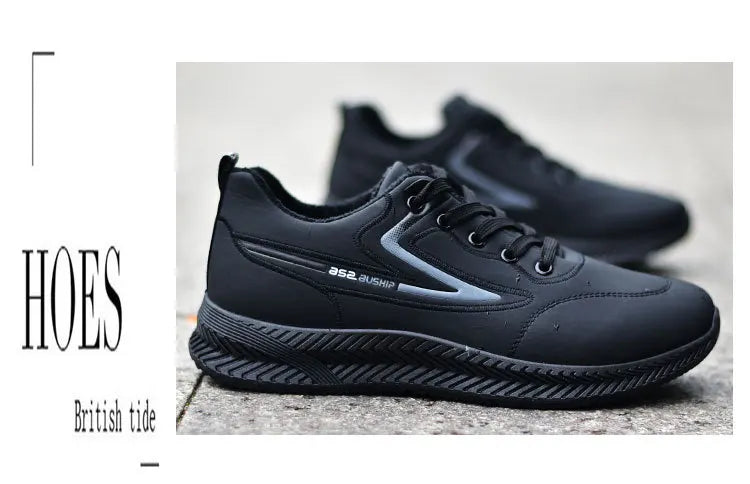 Men's shoes for autumn and winter are waterproof, versatile, anti-slip, sports and casual shoes, and men's low-top running shoes