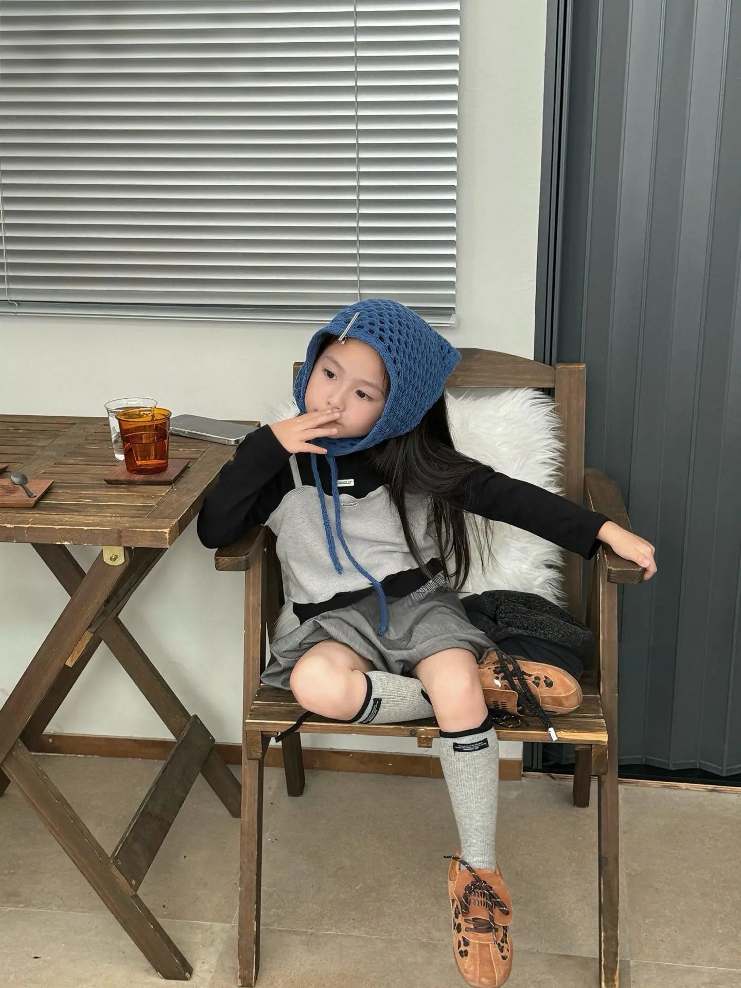 Girls Suit 2025 Autumn New Children's Clothing Girls Baby Fashion Fake Two Bottom Shirt Skirt Two Sets of Casual Simple Match