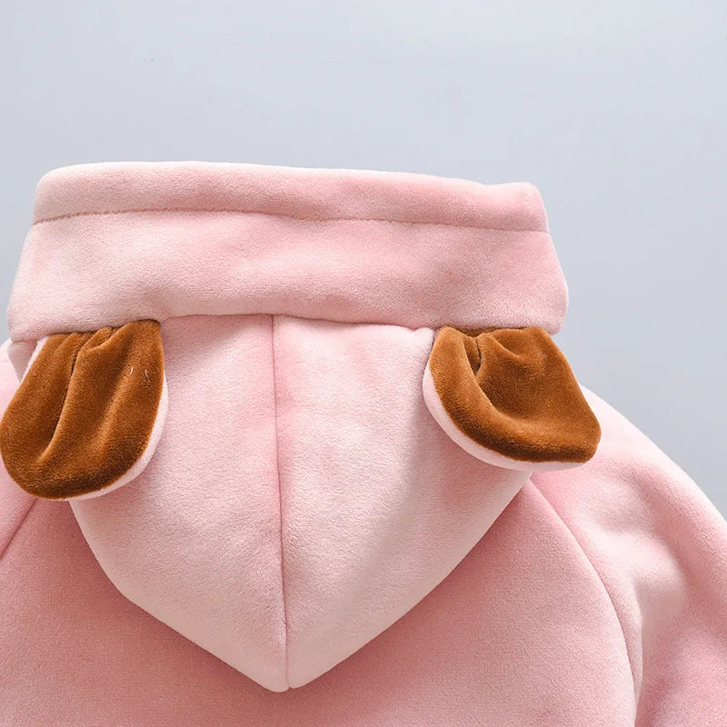 Boys Clothing Sets Children Fashion Cartoon Bear Baby T-shirt Vest Coat And Pants Suit 2pcs Outfits Kids Sport Suit1-4 years