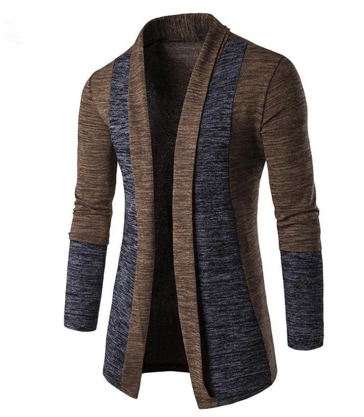 Sweater Coats Men New Fashion 2022 Autumn Men's Slim Long Solid Color Knitted Jacket Fashion Men's Casual Sweater Cardigan Coats
