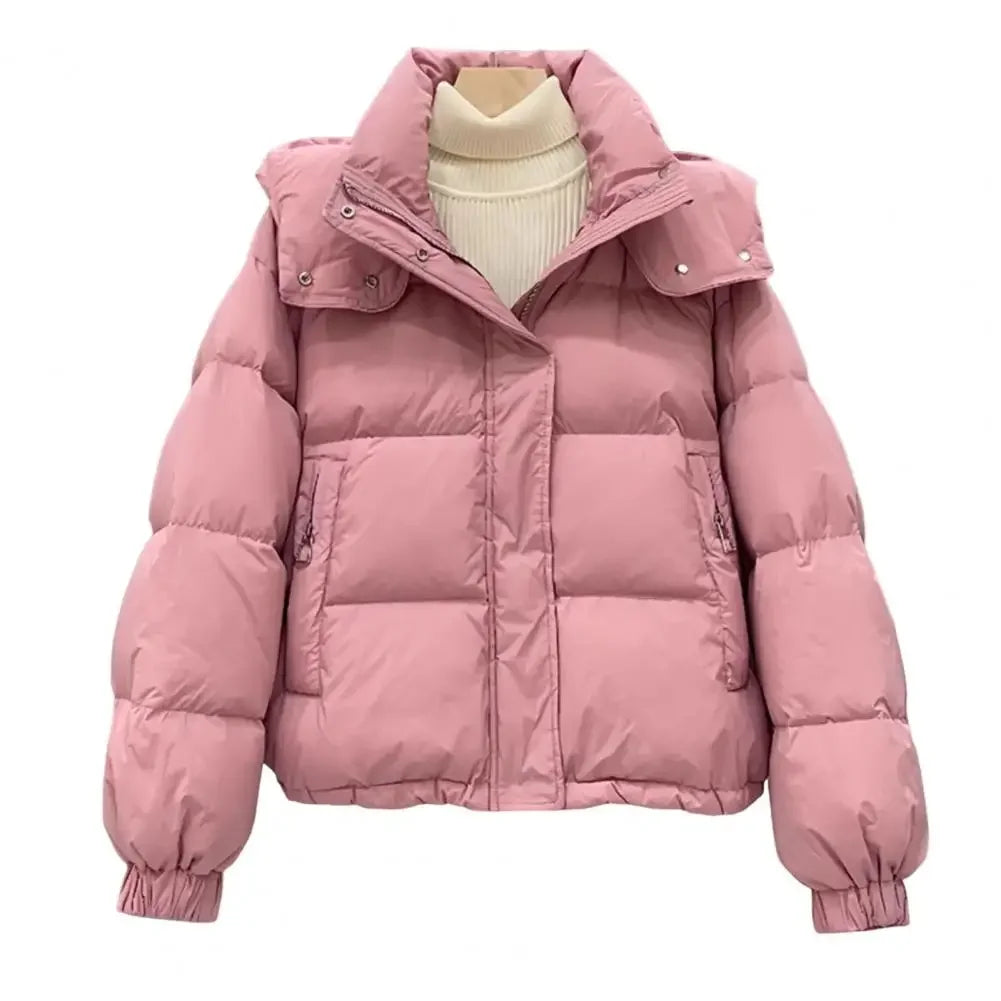 Women 2025 New Winter Jacket Casual Loose Down Coat Oversize Hooded Warm Soft Cotton Puffer Snow Wear Jackets