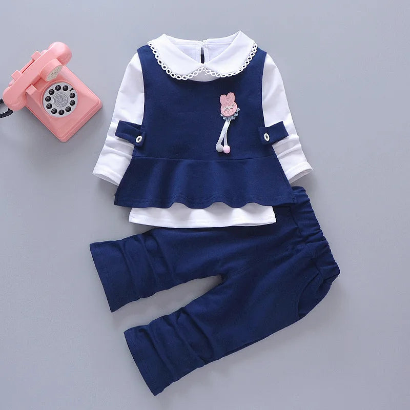 Girls' Stylish Autumn Outfit Three Piece Set 2024 New Item Baby Girl Clothes Sets for Baby Boy Clothing Mother Kids