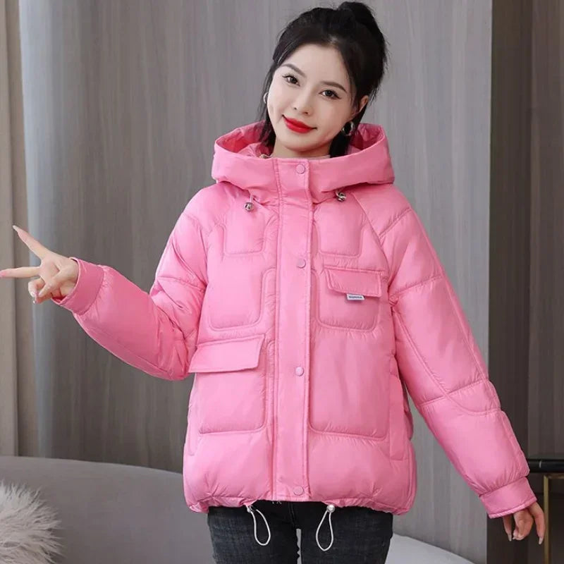 Loose Casual Short Padded Coats for Women Cotton Parkas Woman Great Warm Winter on Sale Discount Fashion 2025 Quilted Jackets