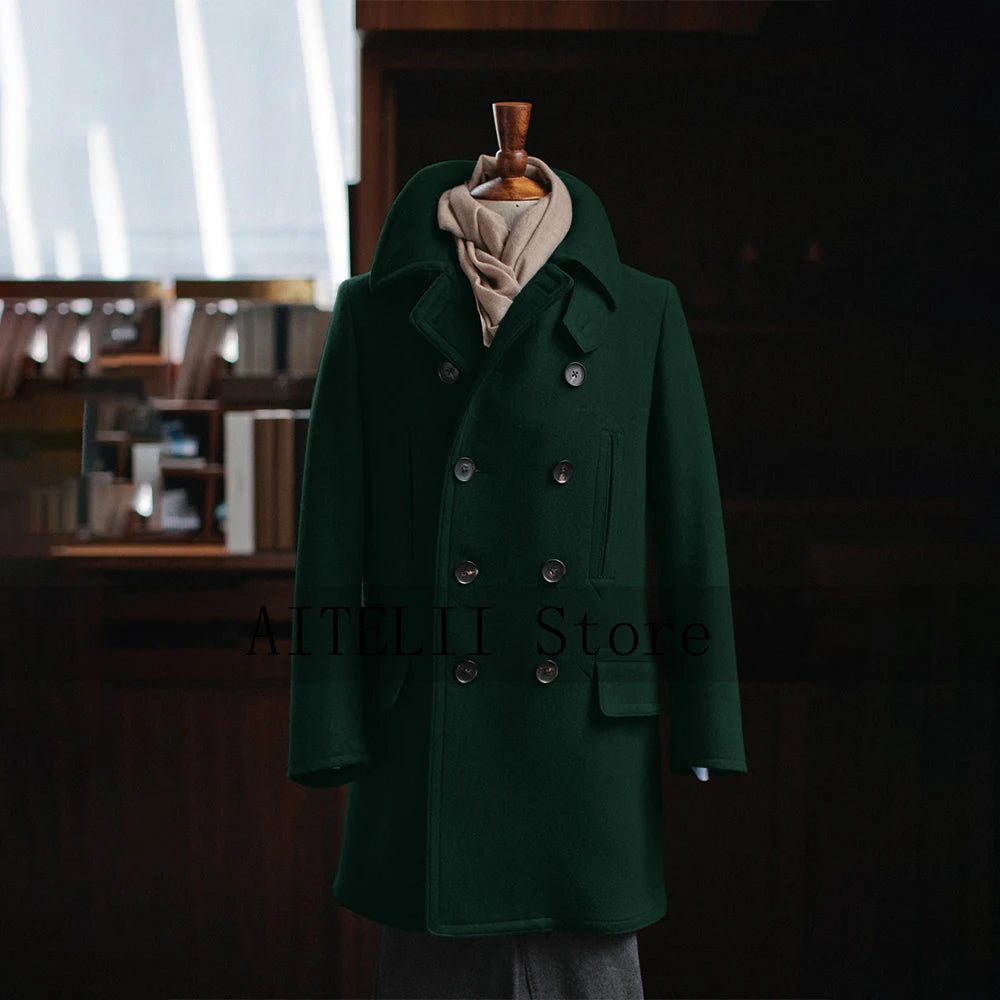 Woolen Coats for Men Men's Woolen Coat New in Suits & Blazers Mens Dress Jackets Man Men's Winter Clothes Mantel Suit Top Male