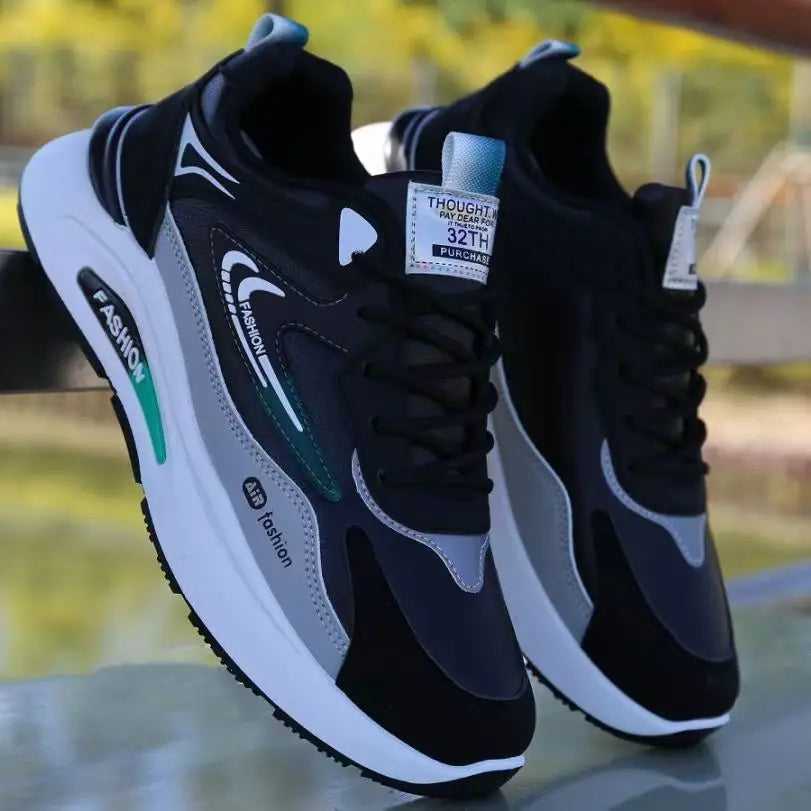 Shoes for Men Lightweight Pu Leather Casual Shoes 2025New Men's Sneakers Fashion Men Tennis Shoes Breathable Sport Running Shoe