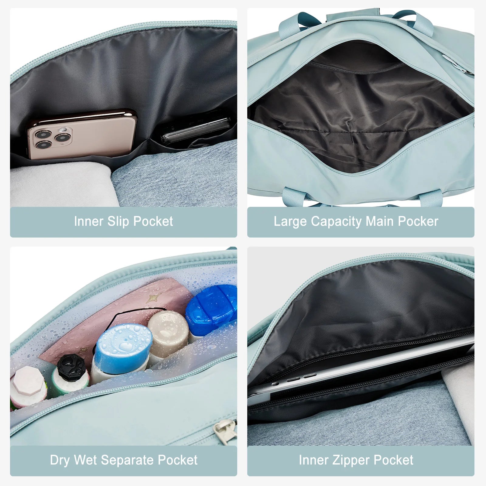 Travel Bags for Women Large Capacity Sports Fitness Bags Hand Luggage with Shoe Compartment Short Distance Travel Crossbody Bag