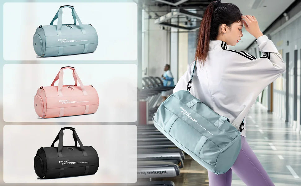 Travel Bags for Women Large Capacity Sports Fitness Bags Hand Luggage with Shoe Compartment Short Distance Travel Crossbody Bag