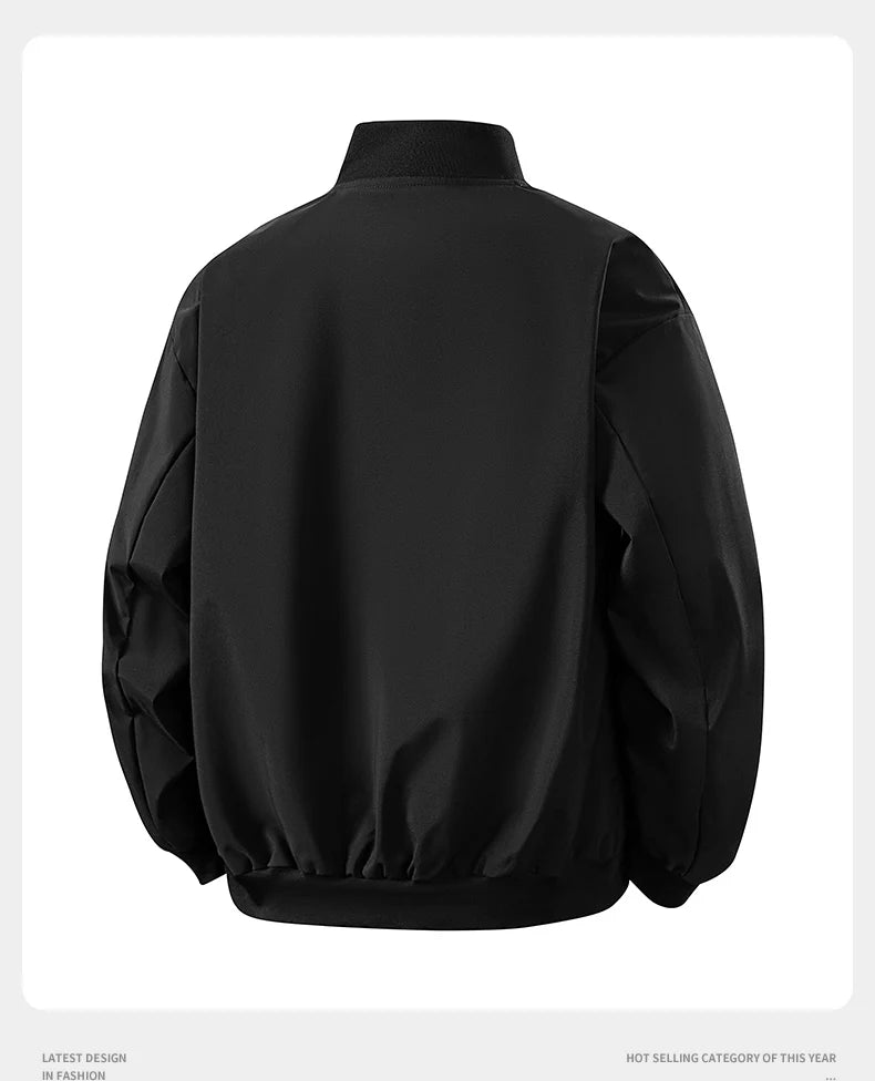 Men's Bomber Jacket Fashion Stylish Lightweight Windbreaker Spring Fall Casual Jackets for Men Outdoor Mens Coats