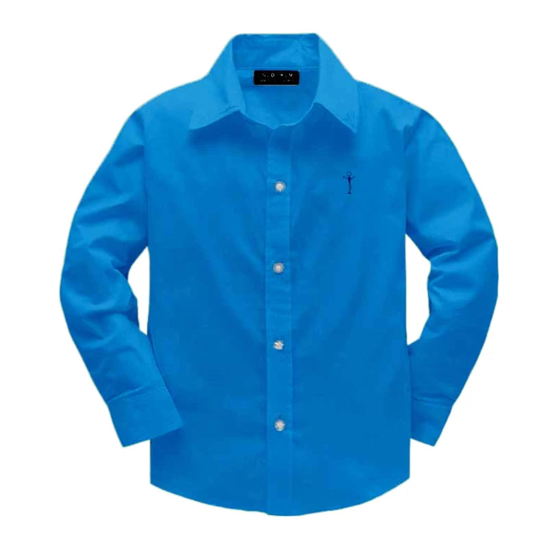 Girls shirts tops plant embroidery Pattern Clothing Kids Baby school uniform Boys Shirt Autumn Birthday Party Formal Attire Tee