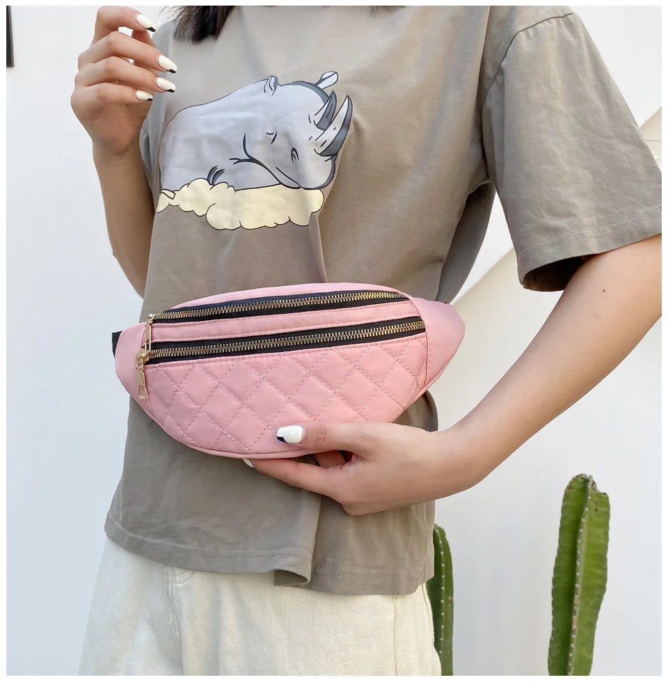 Waist Bag Women Fanny Pack Chest Shoulder Belt Bag Fashion Packs Party Crossbody Lady Travel Phone Pouch Lady Purse Bum Bags