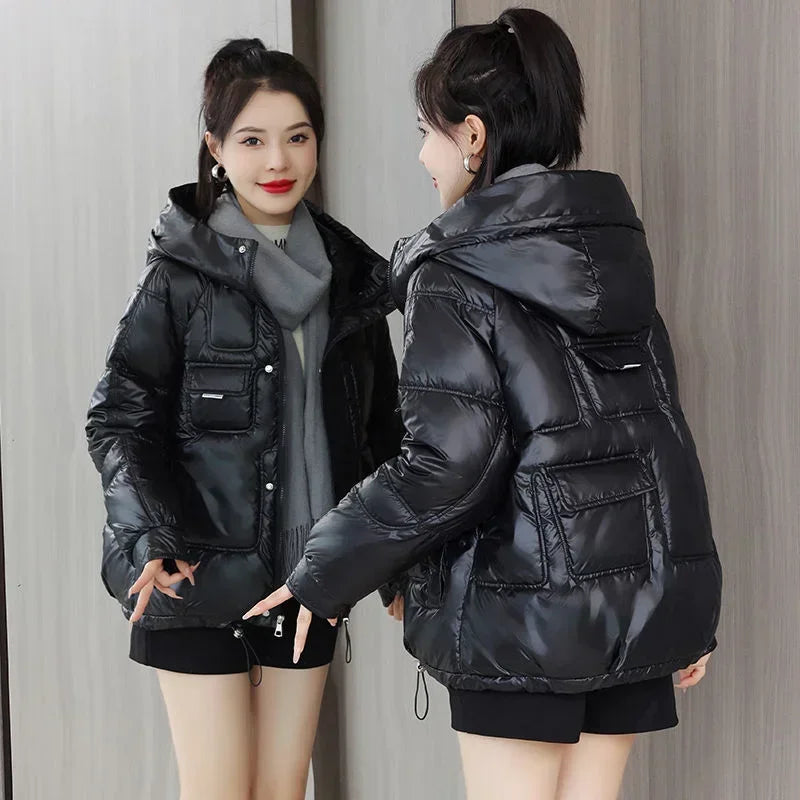 Loose Casual Short Padded Coats for Women Cotton Parkas Woman Great Warm Winter on Sale Discount Fashion 2025 Quilted Jackets