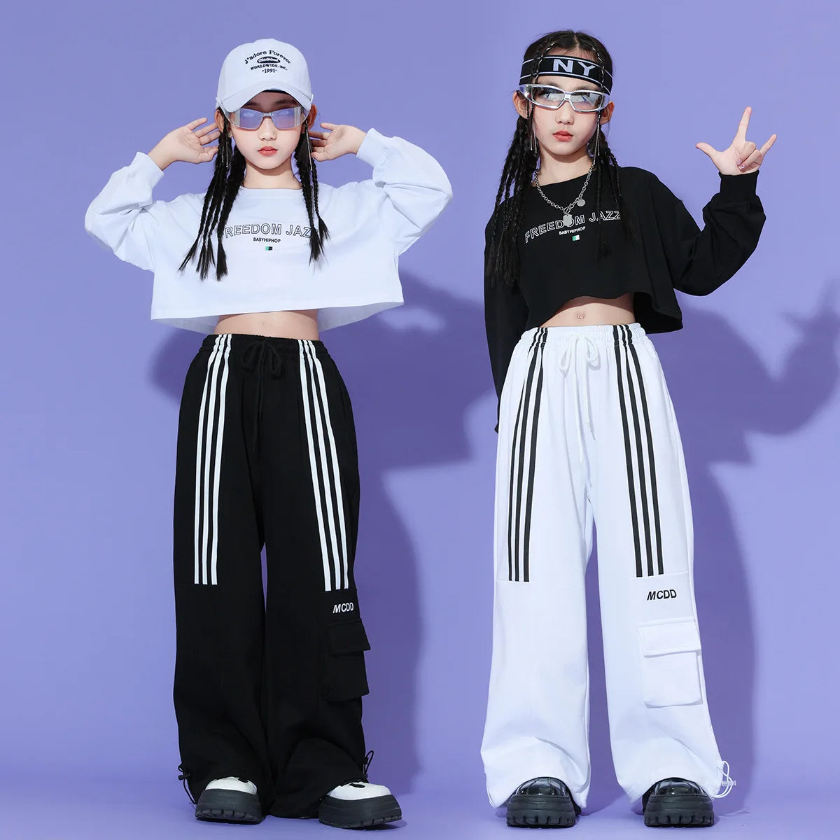 Girls Hip-hop Street Dance Trendy Clothing Children Jazz Dance Clothing Stage Shows Performance Costumes