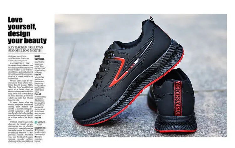 Men's shoes for autumn and winter are waterproof, versatile, anti-slip, sports and casual shoes, and men's low-top running shoes