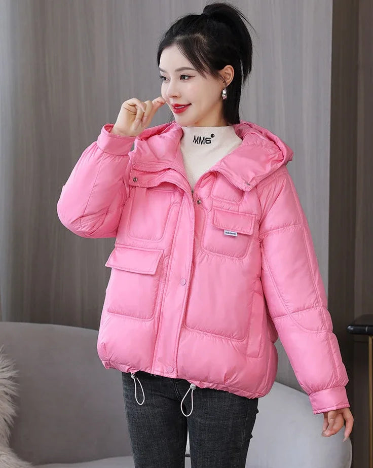 Loose Casual Short Padded Coats for Women Cotton Parkas Woman Great Warm Winter on Sale Discount Fashion 2025 Quilted Jackets