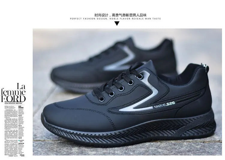 Men's shoes for autumn and winter are waterproof, versatile, anti-slip, sports and casual shoes, and men's low-top running shoes