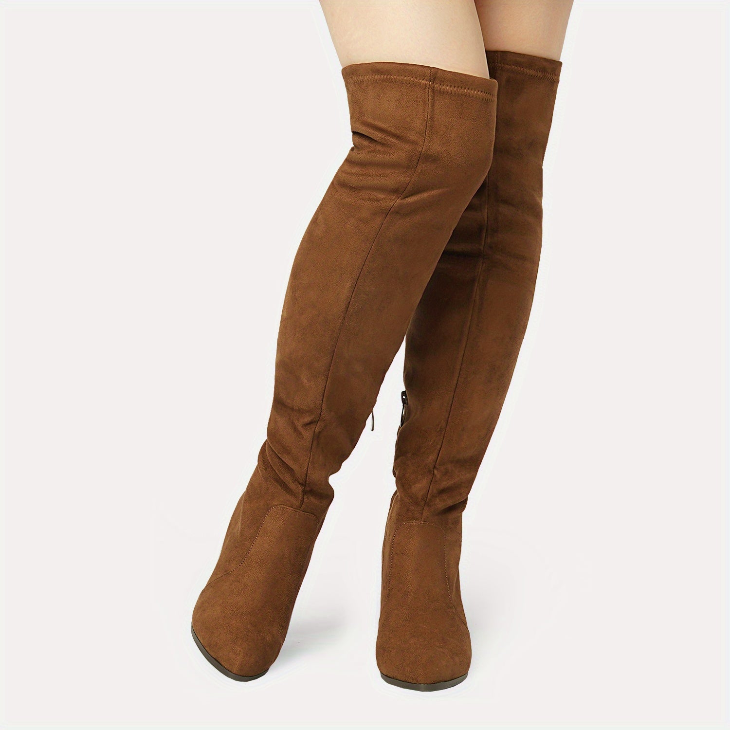 Over The Knee Thigh High Boots, Stretch Block Heel Women's Long Boots for Autumn Winter with Dresses, Jeans, Leggings, Stockings, Sweaters, for Party, Dance, Shopping, Walk, Office, Gift for Friends, Wife, Sister, Daughter