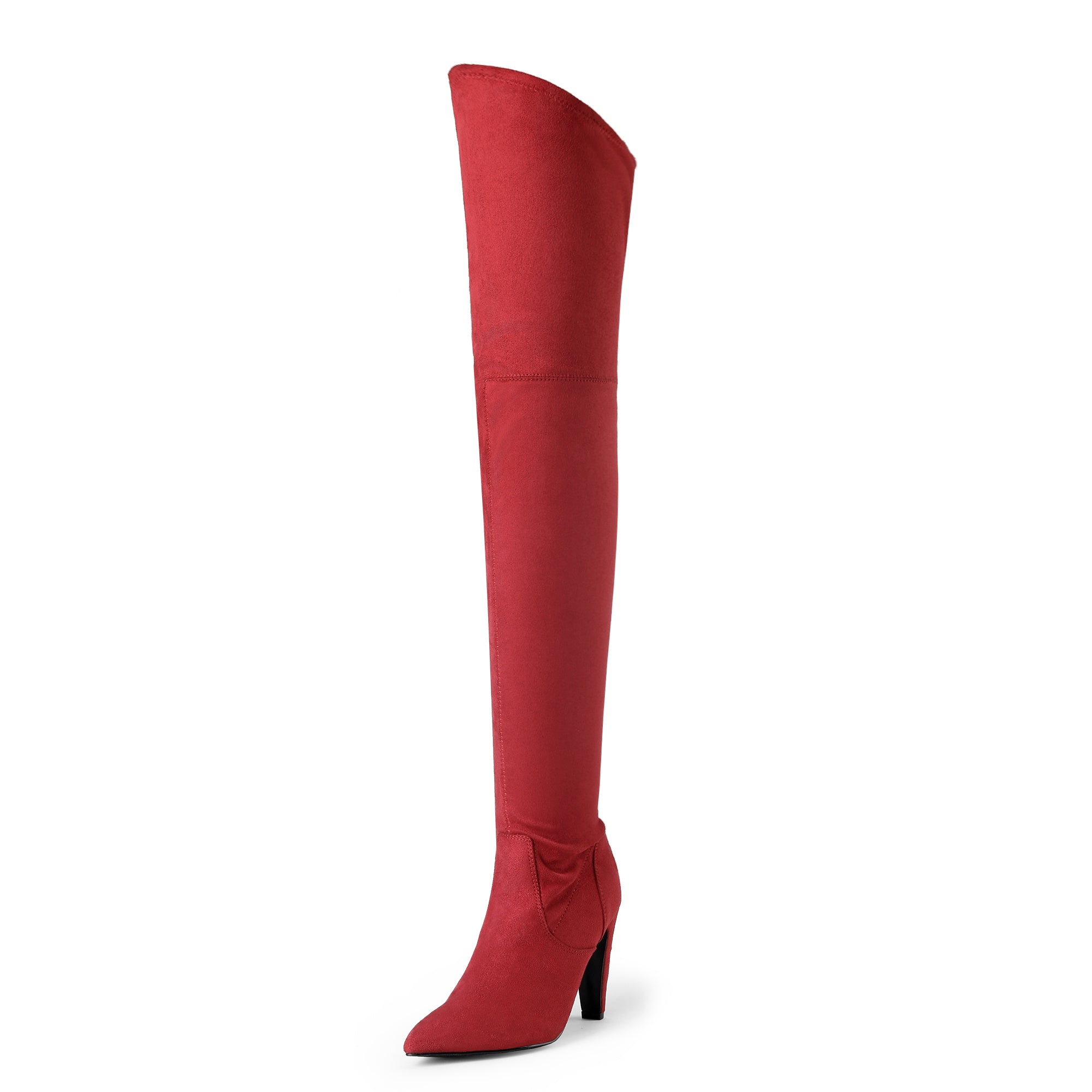 Women'S Thigh High Boots Over The Knee Heels Long Sexy Pointed Toe Boots