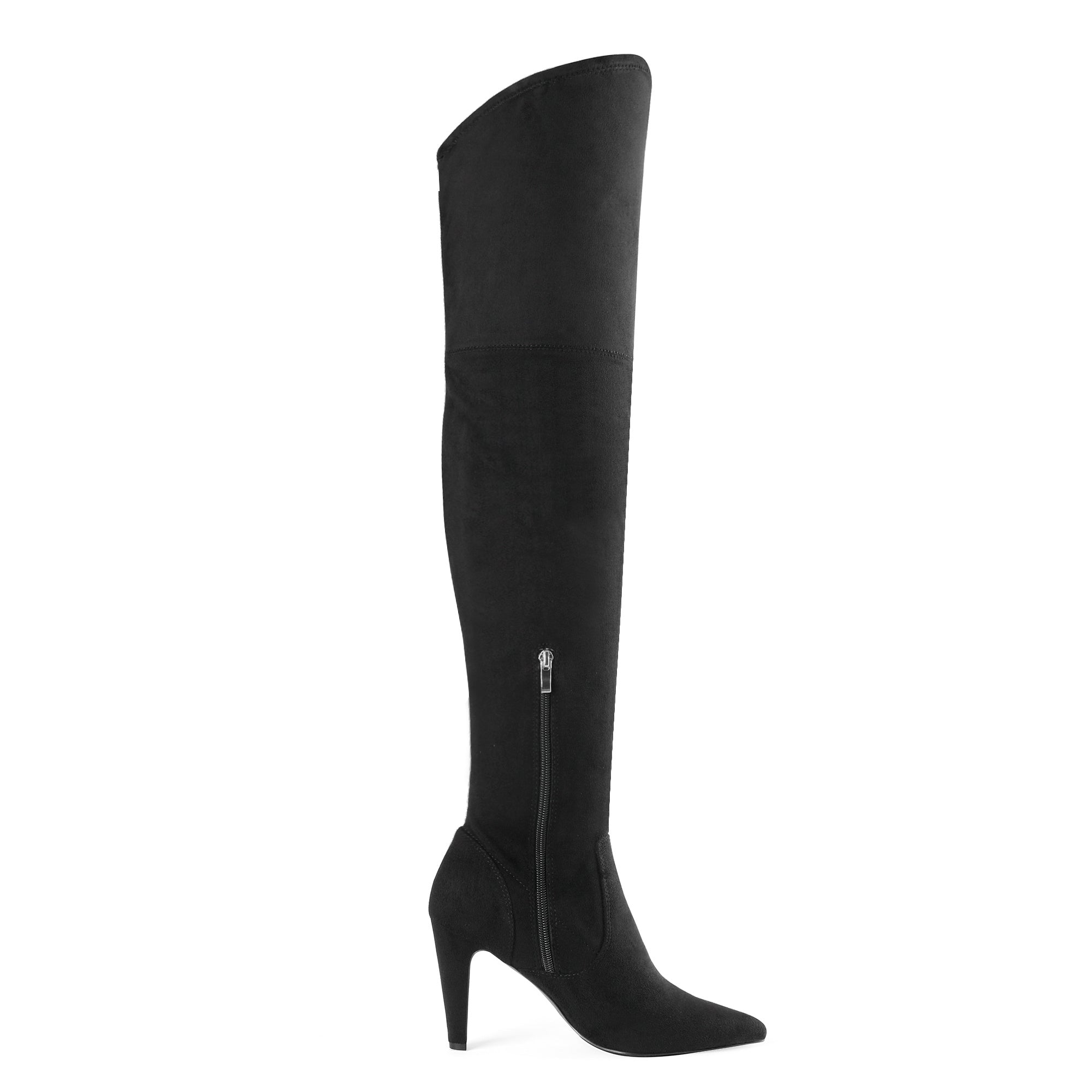 Women'S Thigh High Boots Over The Knee Heels Long Sexy Pointed Toe Boots