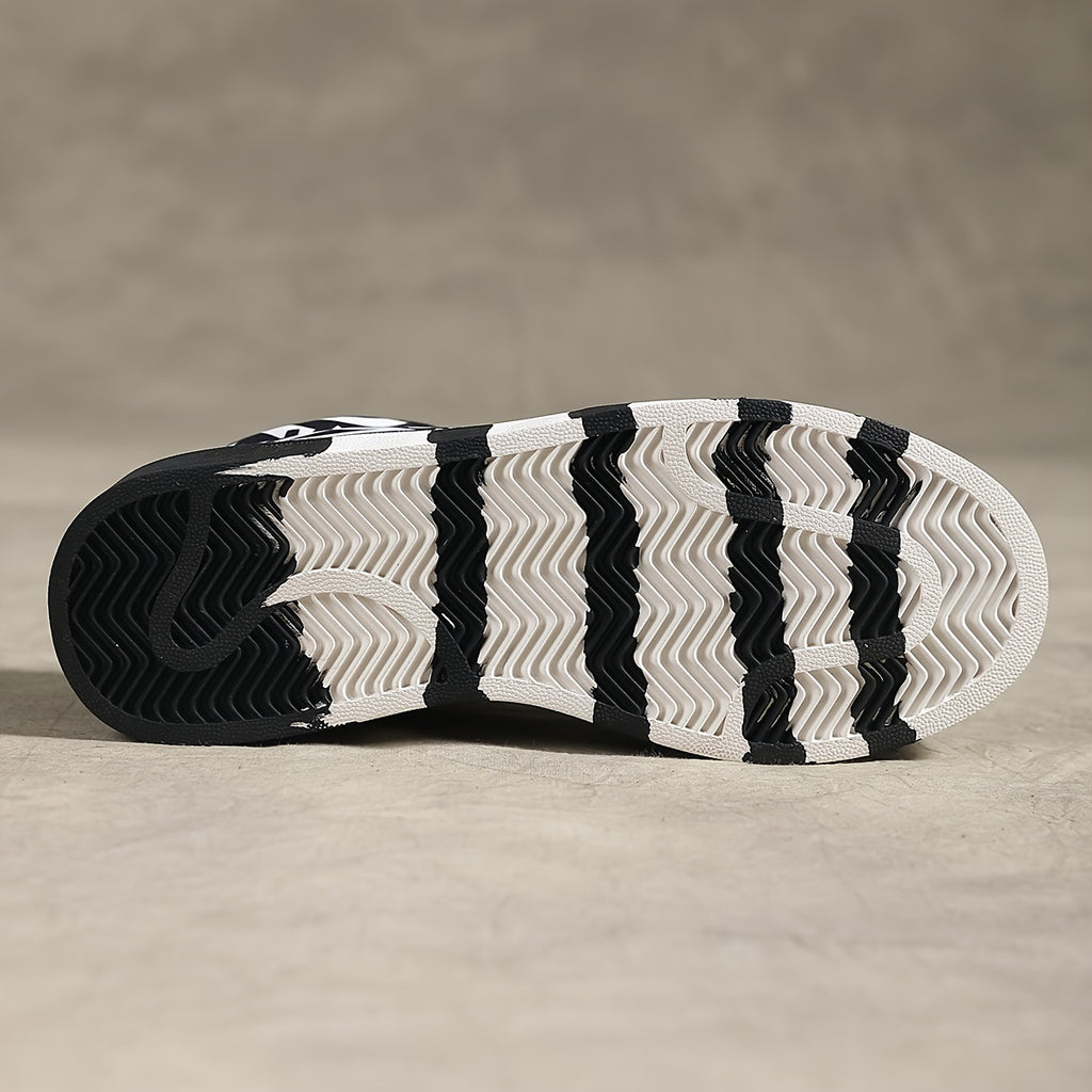 Geo-Patterned All-Season Sneakers: Lightweight, Breathable & Non-Slip Casual Shoes