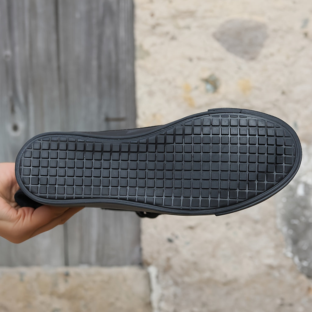 Low Heel Canvas Thigh-High Boots - Comfortable, Zipper Closure, Breathable Fabric Insole, Rubber Sole, Casual European Special Style for Women - All-Season Wear, Platform Design, No Printing